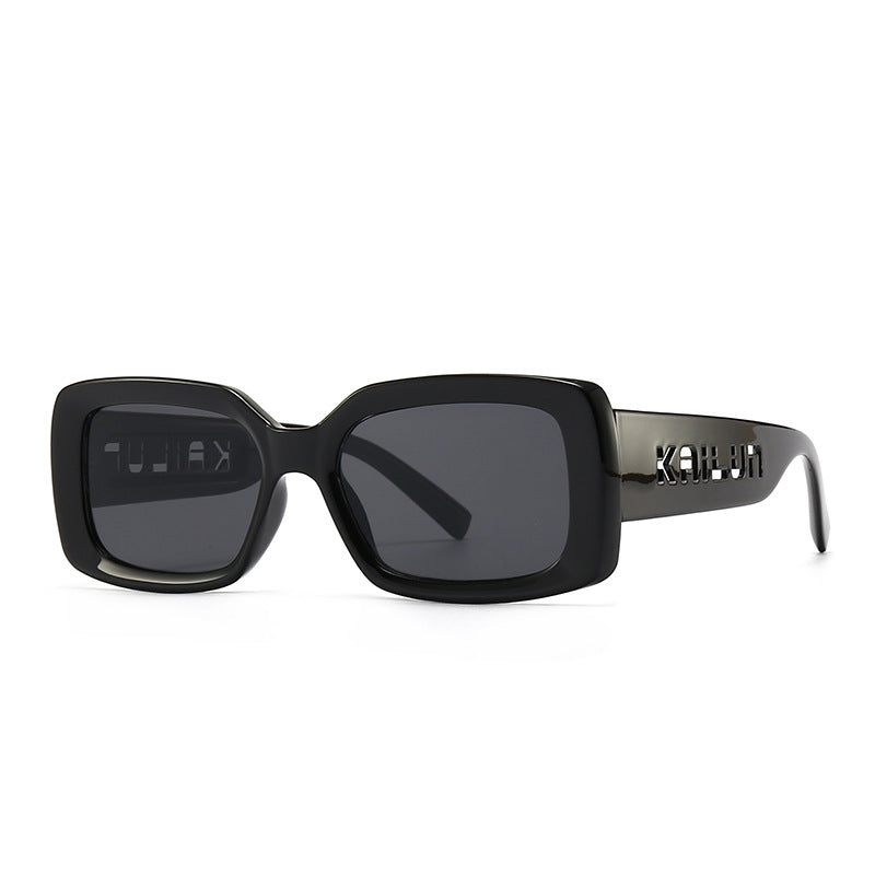 1208 Chicheng Square Frame Women'S Fashion Glasses - Stylish Metal Frame, Glass Lens, UV400 Protection, Polarized, Ideal for Model Shows