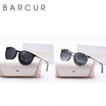 BARCUR Lightweight Leisure Vacation Style Polarized Fashion Glasses with TAC Lenses and Resistant Oval Frames, Perfect for Reducing Glare During Campus Activities and Thanksgiving Gifts
