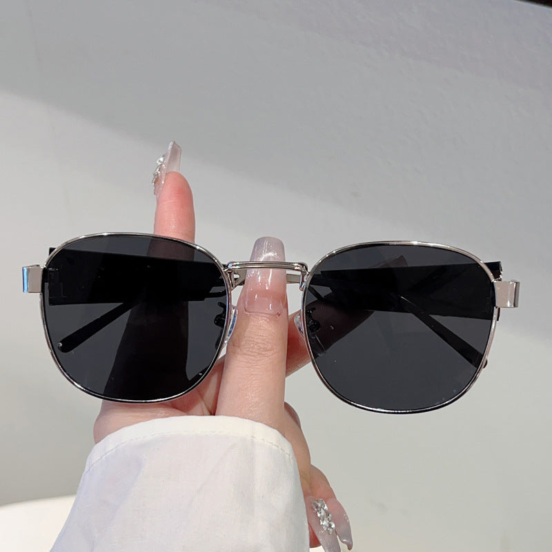 Cross-border New European and American Style Metal Oval Frame Fashion Light Luxury Retro High-end