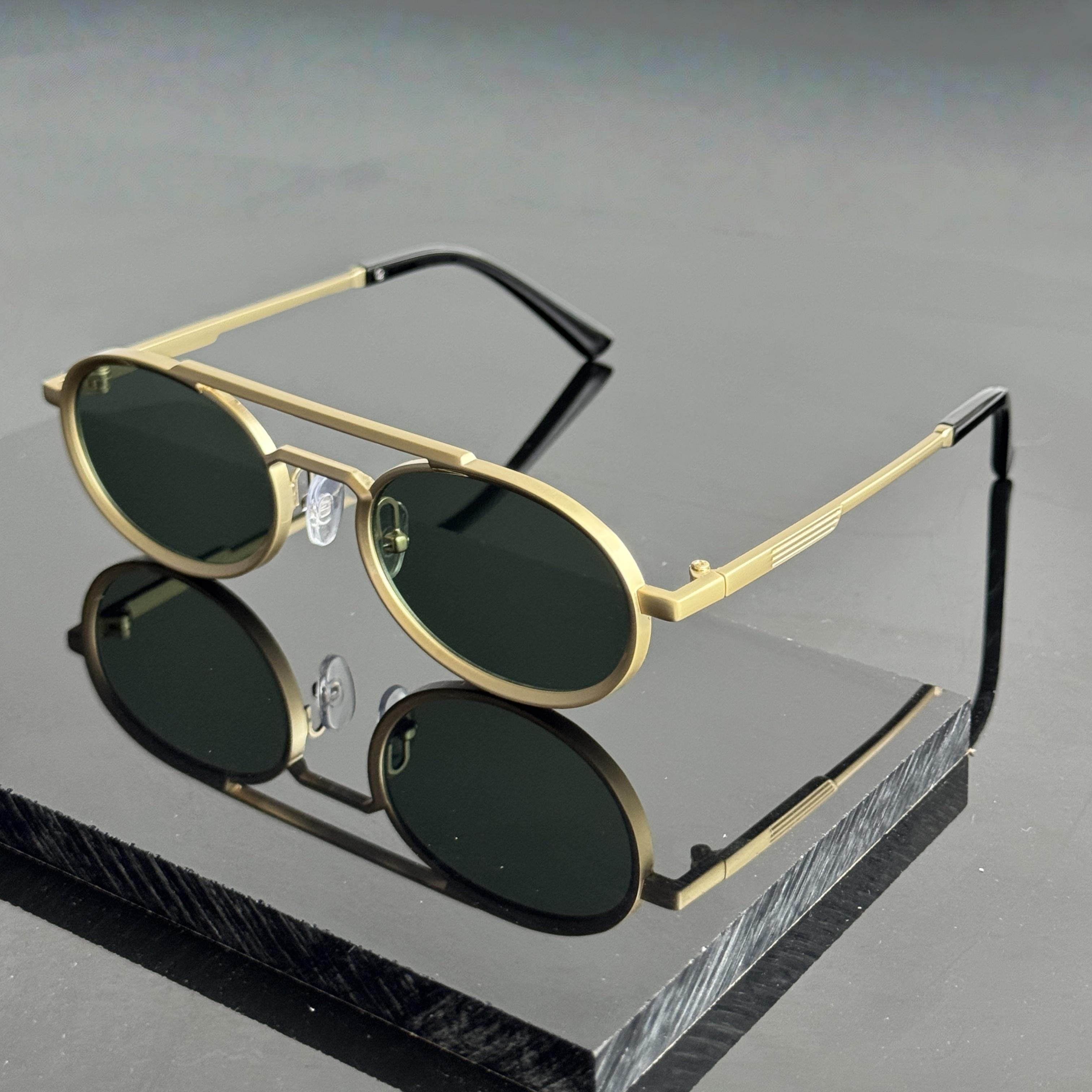 Neutral Retro Punk Glasses - Small Oval Frame Double Bridge Full Frame Design, Suitable for Daily and Party Wear - Men's and Women's Fashion Glasses, Bold Shape, Simple Style,  Single Item