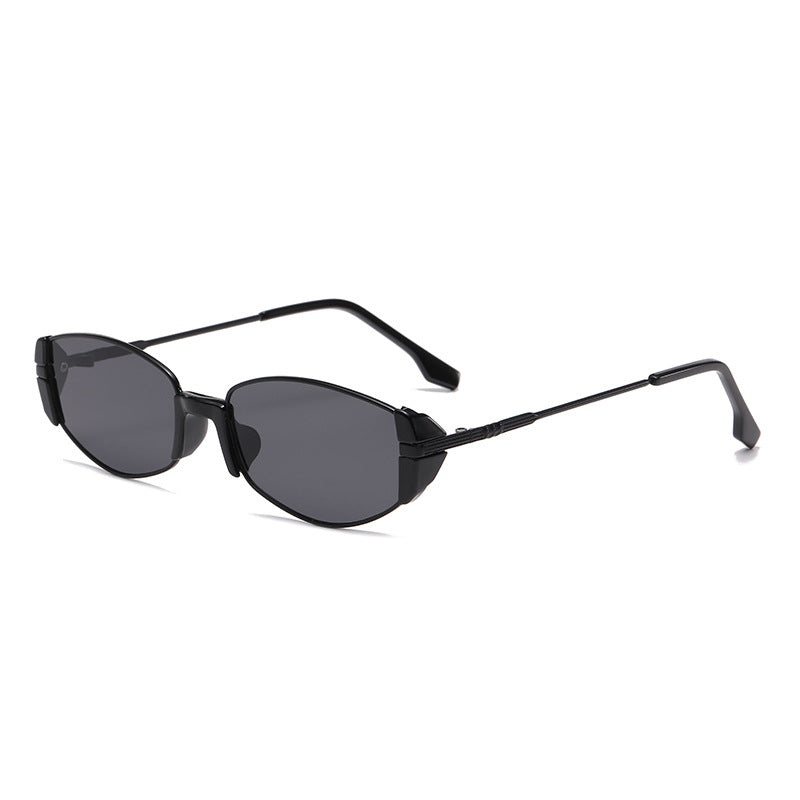 Women's Polarized Retro -Eye Fashion Glasses - Narrow Frame Round\u002Foval face Glasses, Brown\u002FBlack Tortoiseshell-like for Square & Round Faces, Small Eyewear for Sensitive Eyes (No Included)